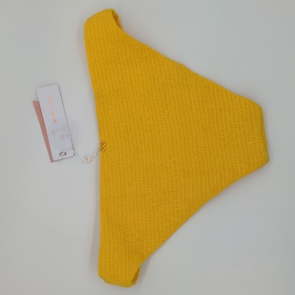 NWT PilyQ Marigold Smocked Full Bikini Bottom Size Small - Picture 5 of 6